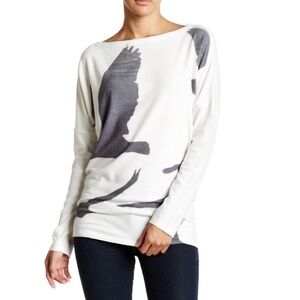 Go Couture Printed Dolman Tunic Sweater